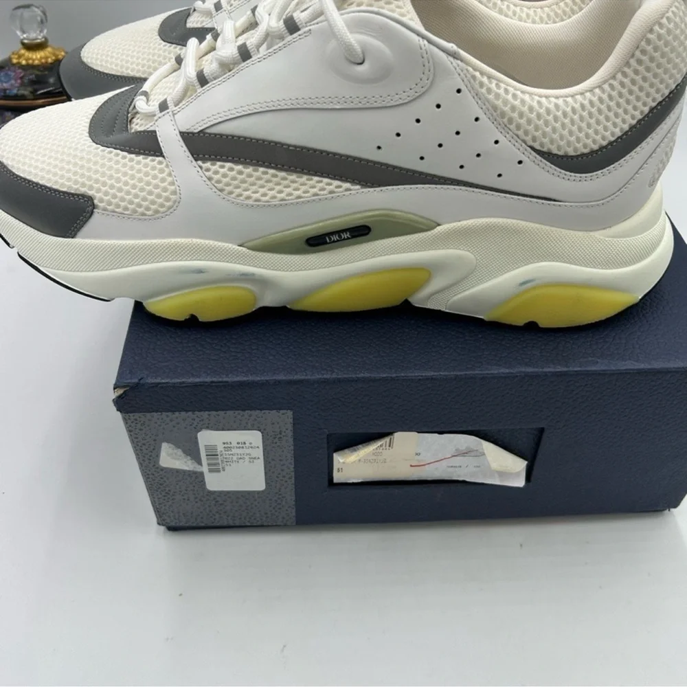 Men’s Dior B 22 white/gray sneakers size 51 made in Italy